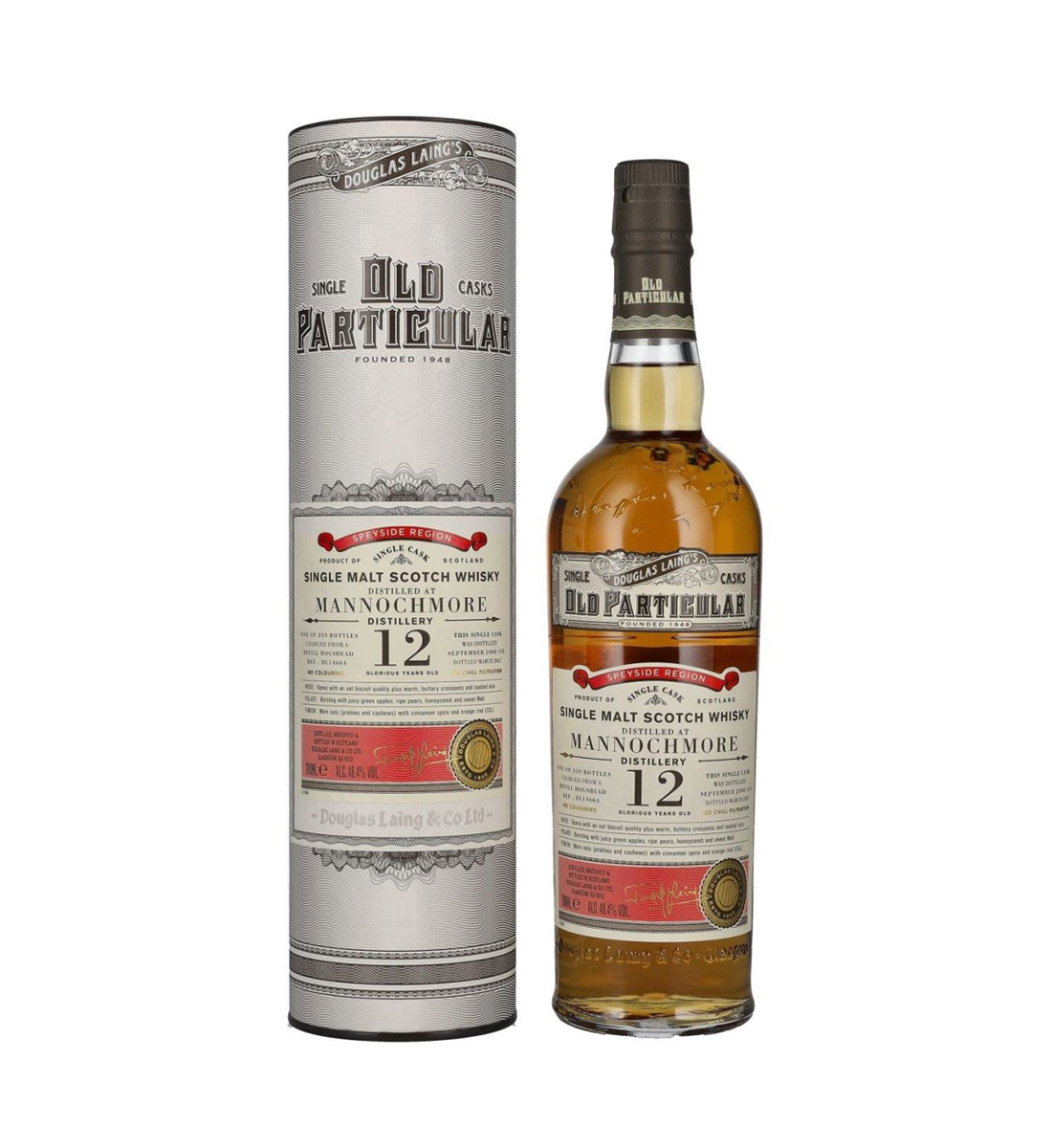 Whisky Mannochmore Old Particular Speyside Single Malt Scotch 12 ani 0.7L